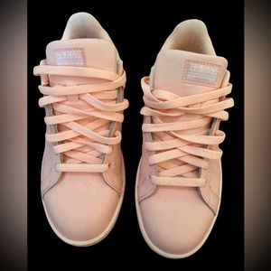 Adidas Womens Cloudfoam Advantage AW3977 Pink Casual Shoes Sneakers Size 9